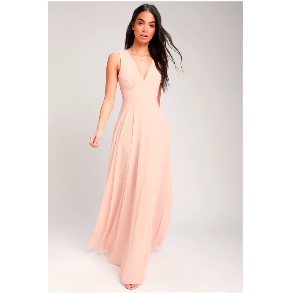 Here for Love Blush Sleeveless Maxi Dress
